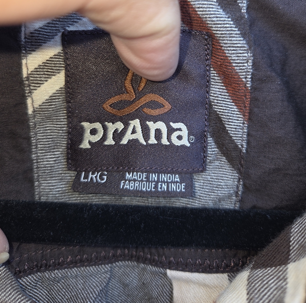 Prana Brown and Cream Casual Button Down Shirt - Picture 5 of 8